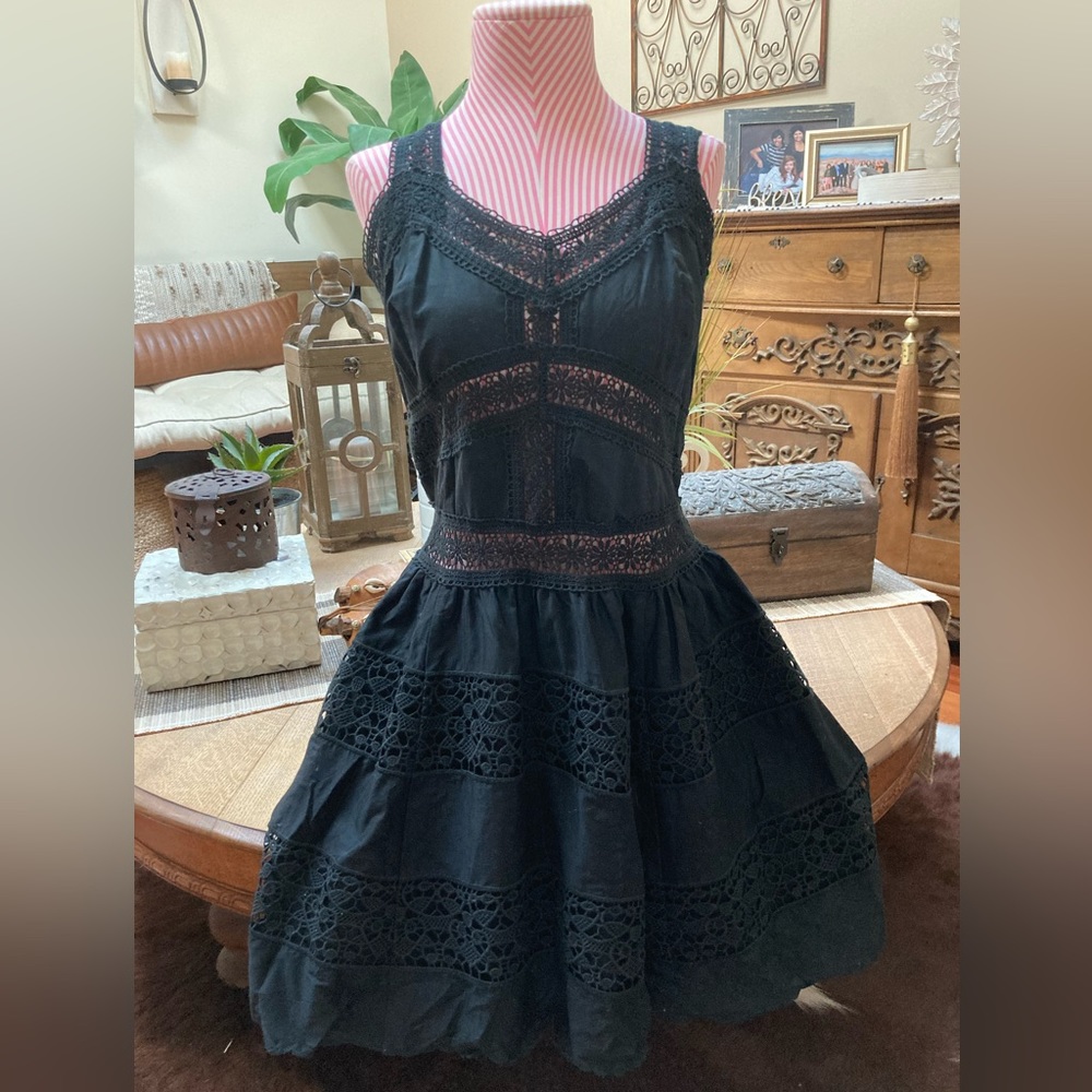 Victoria’s Secret Dress size 12 Black Crochet